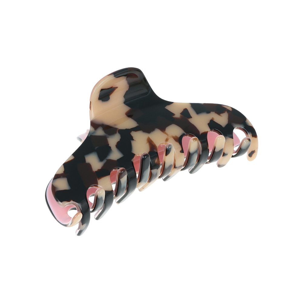 FRANCE LUXE 簡約長型抓夾〈象牙琥珀 / 玫瑰粉〉