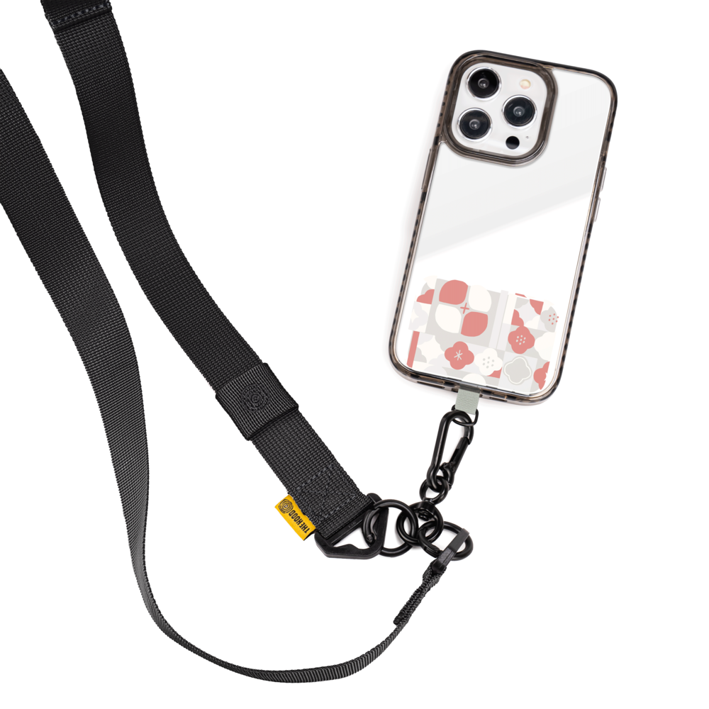 inblooom x The Hood  VIGOR All-In-One Phone Strap 25mm/Begonia Glass Pattern No.12/Spring Plum Red
