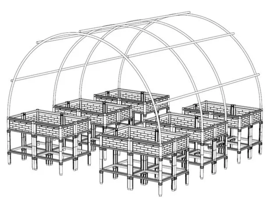 迷你網室栽培組 透視圖