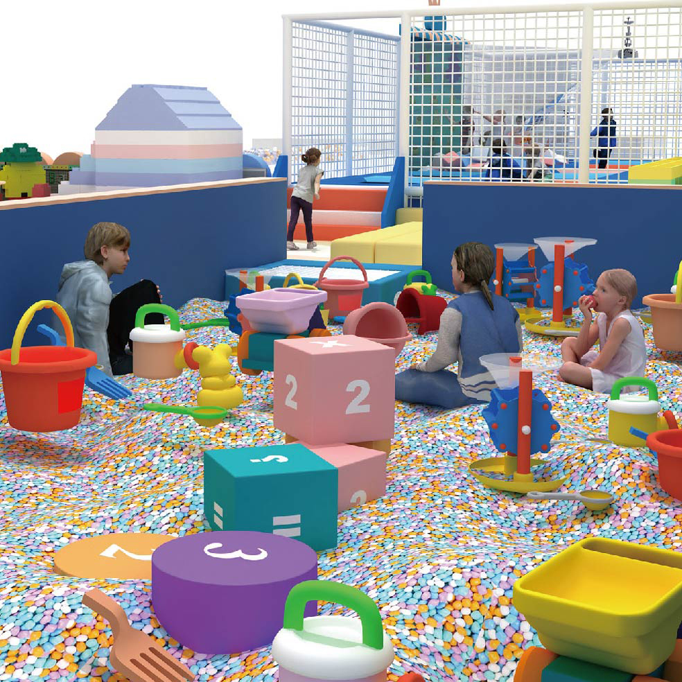 奇幻島 糖果小鎮 陶粒沙池區