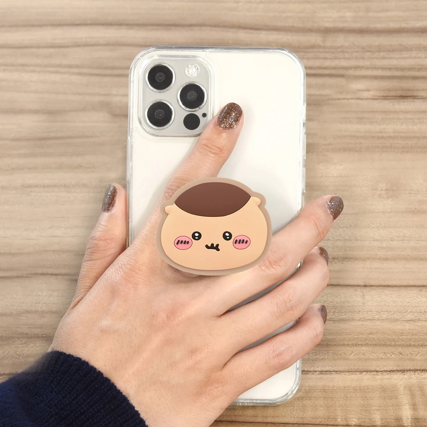 Chiikawa POCOPOCO 手機支架  (栗子 Kuri-Manjū くりまんじゅう）【日版】