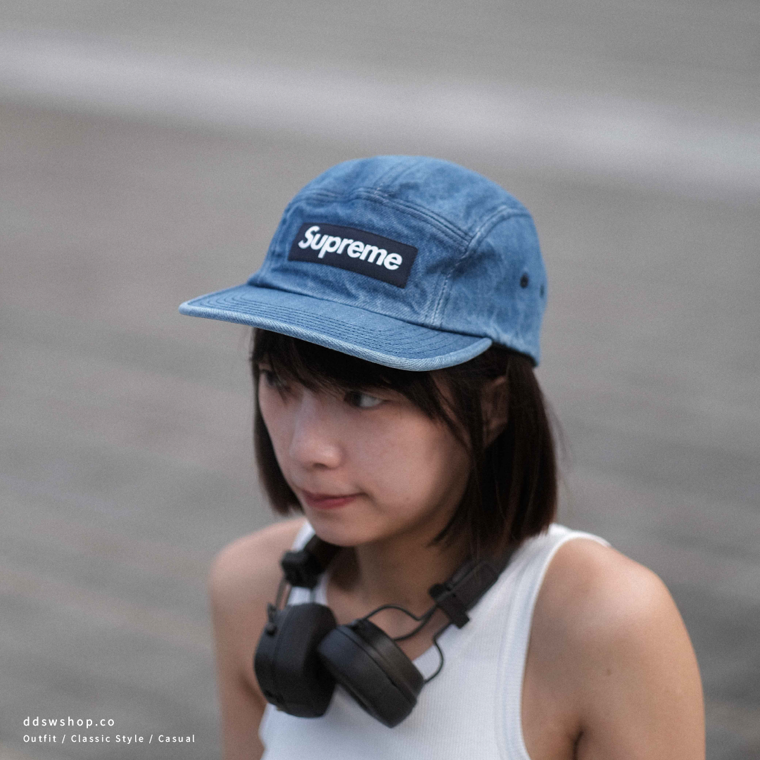 "現貨" supreme 水洗五分割帽 丹寧 黑色