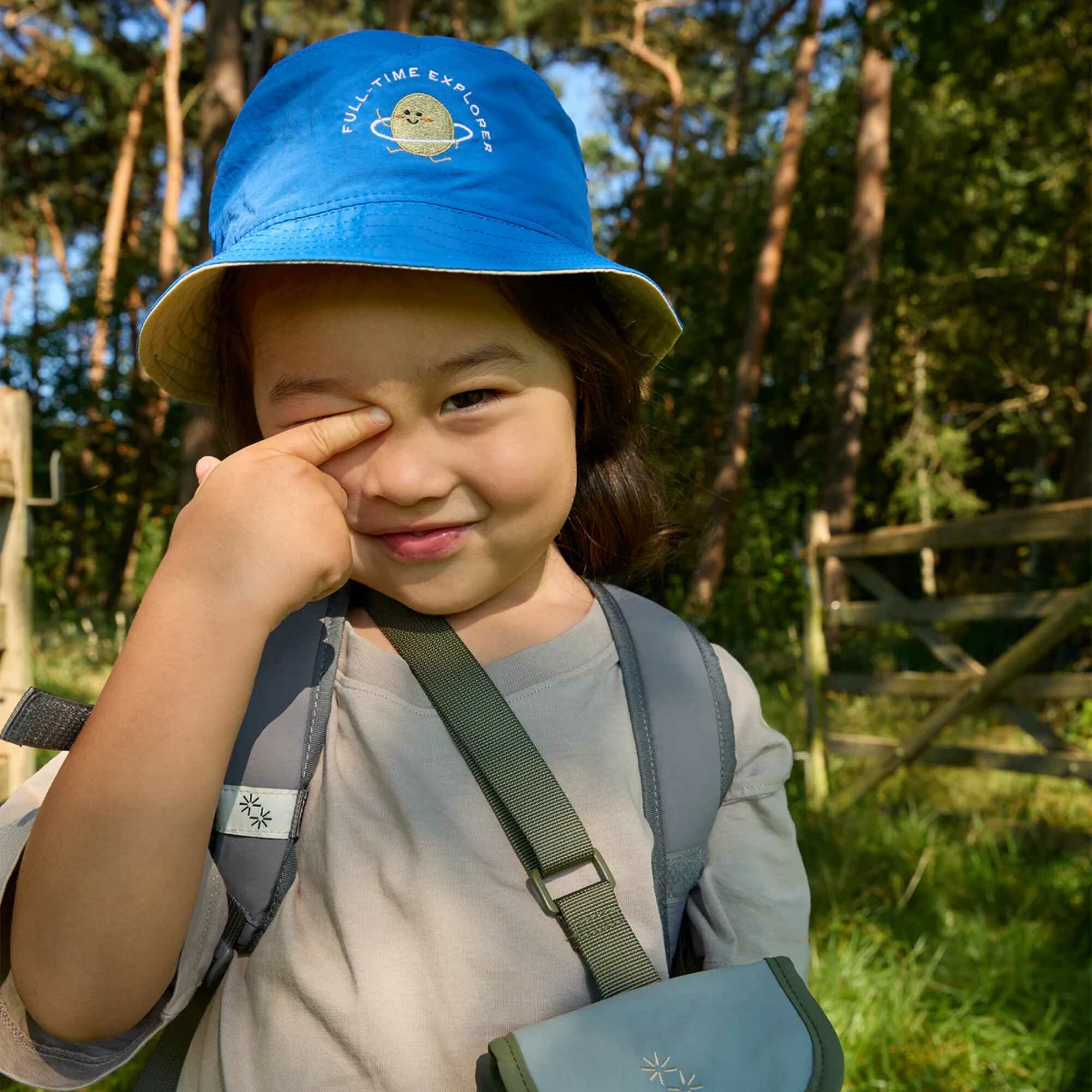 Mini Bucket Hats 孩童漁夫帽 - 探險者馬林藍