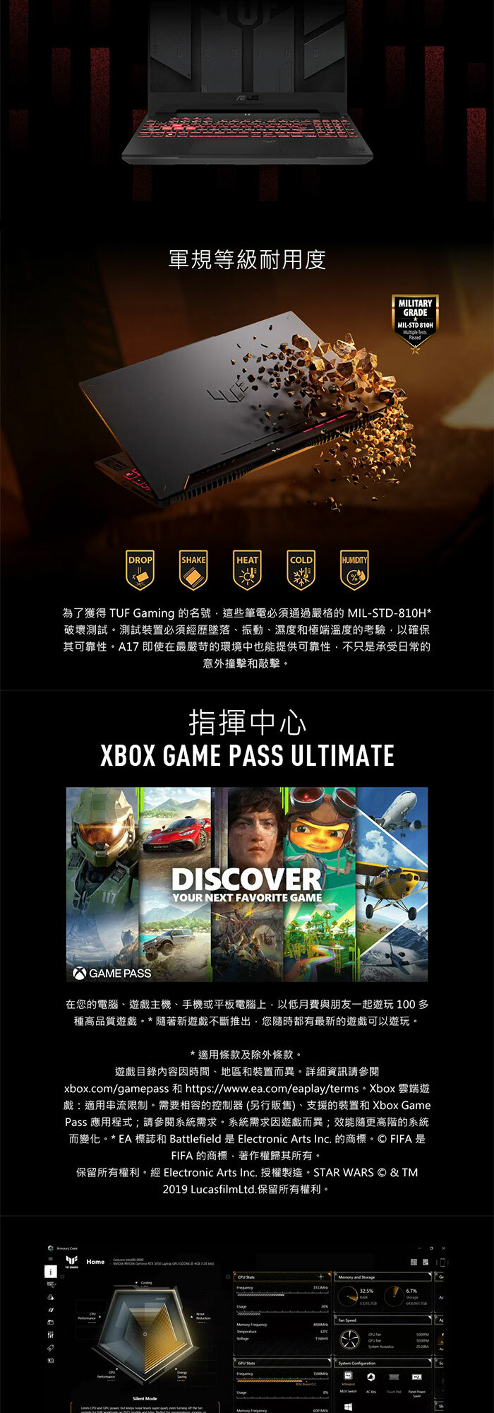 FA707NUG-0122A7445HS軍規防摔