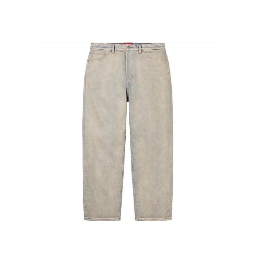 【HAO NICE 代購】24SS SUPREME 秋季新款🍁刺繡小logo水洗做舊長褲 牛仔褲 直筒 寬鬆