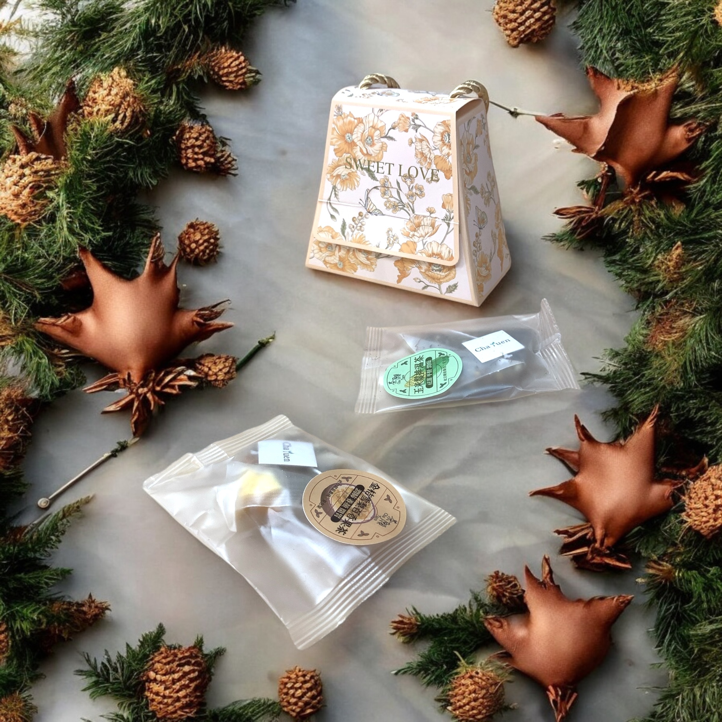 婚宴回禮 禮盒011 + 2包自選茶包 (15種口味可選)