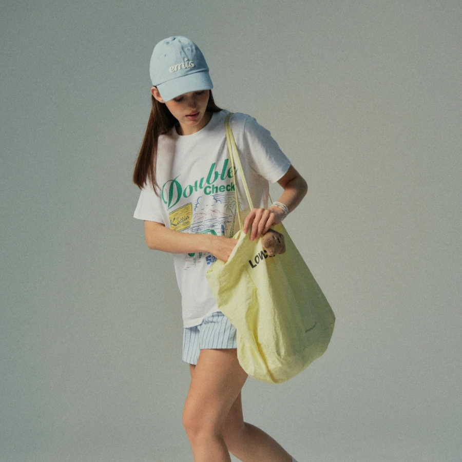 【NICE 歐美日韓代購】24SS Emis韓國潮牌🇰🇷經典貼皮logo玩色棒球帽 鴨舌帽 復古 帆布