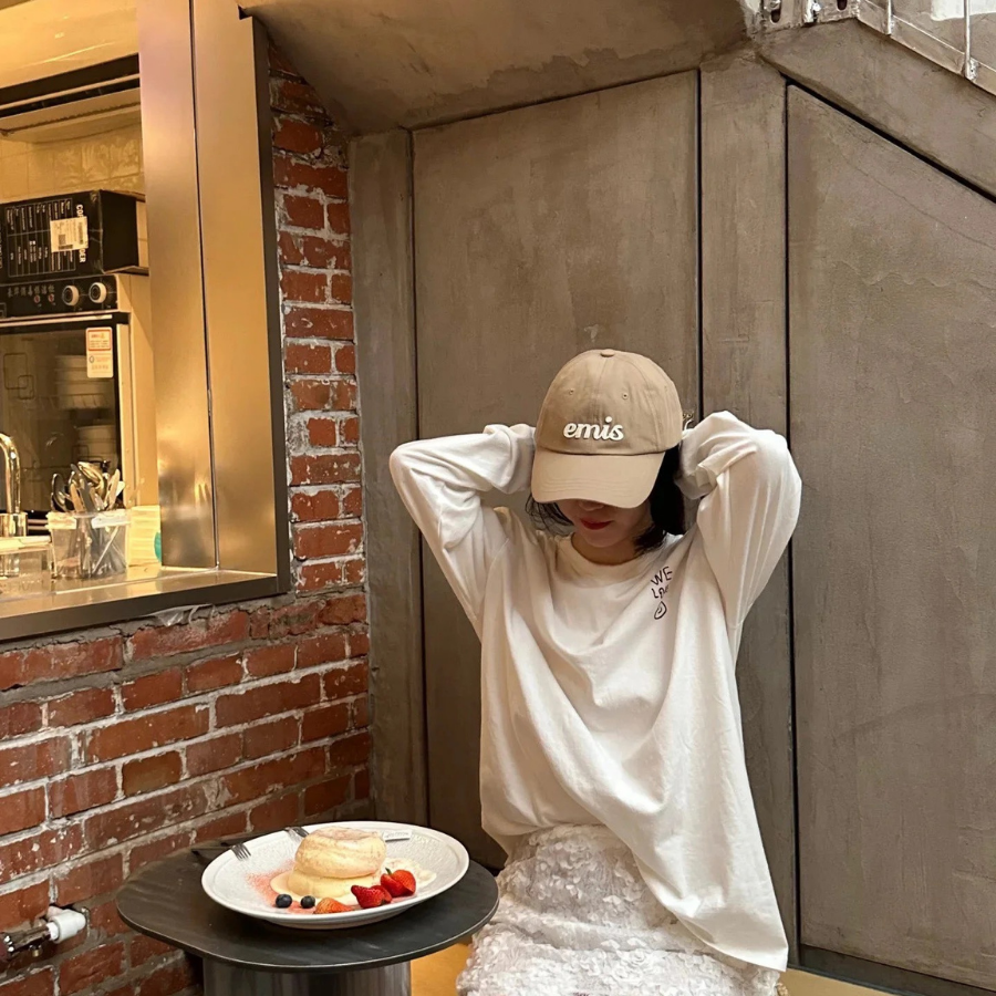 【NICE 歐美日韓代購】24SS Emis韓國潮牌🇰🇷經典貼皮logo玩色棒球帽 鴨舌帽 復古 帆布