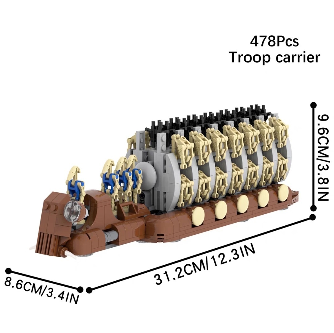 MOC Troop Carrier Star Wars Buildings Set Fit Lego NO BOX MOC2272A