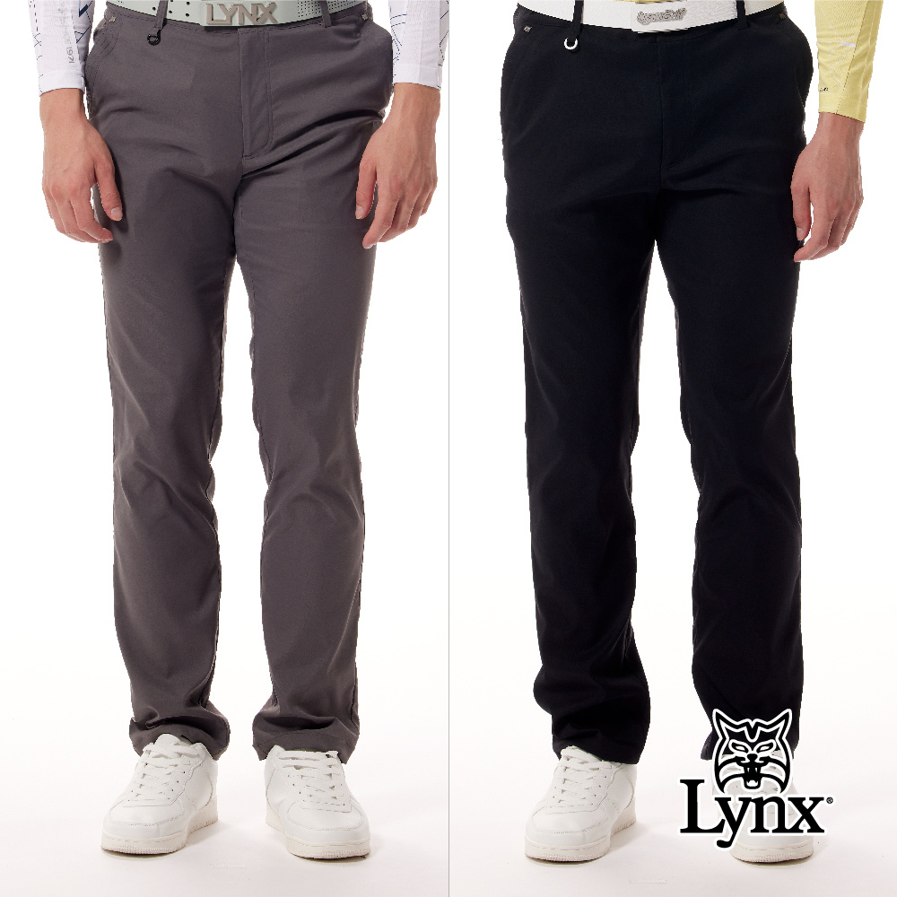 【Lynx Golf】石墨稀保暖抑菌除臭3M反光平口窄管休閒長褲