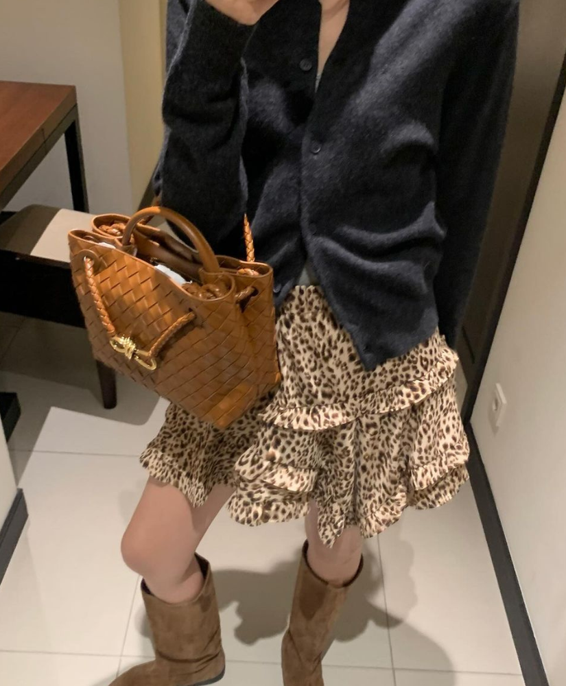 [現貨] 美式復古豹紋蛋糕裙 [ 豹紋  / Free ]