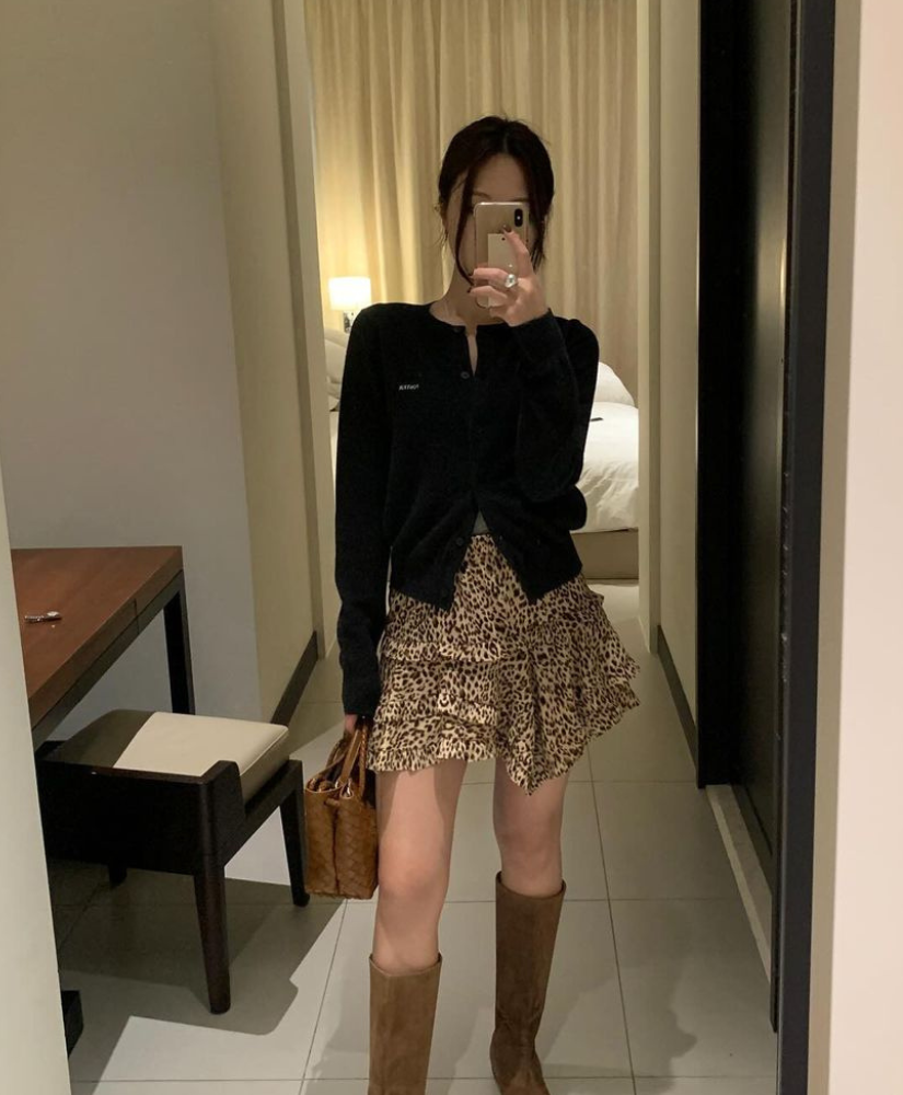 [現貨] 美式復古豹紋蛋糕裙 [ 豹紋  / Free ]