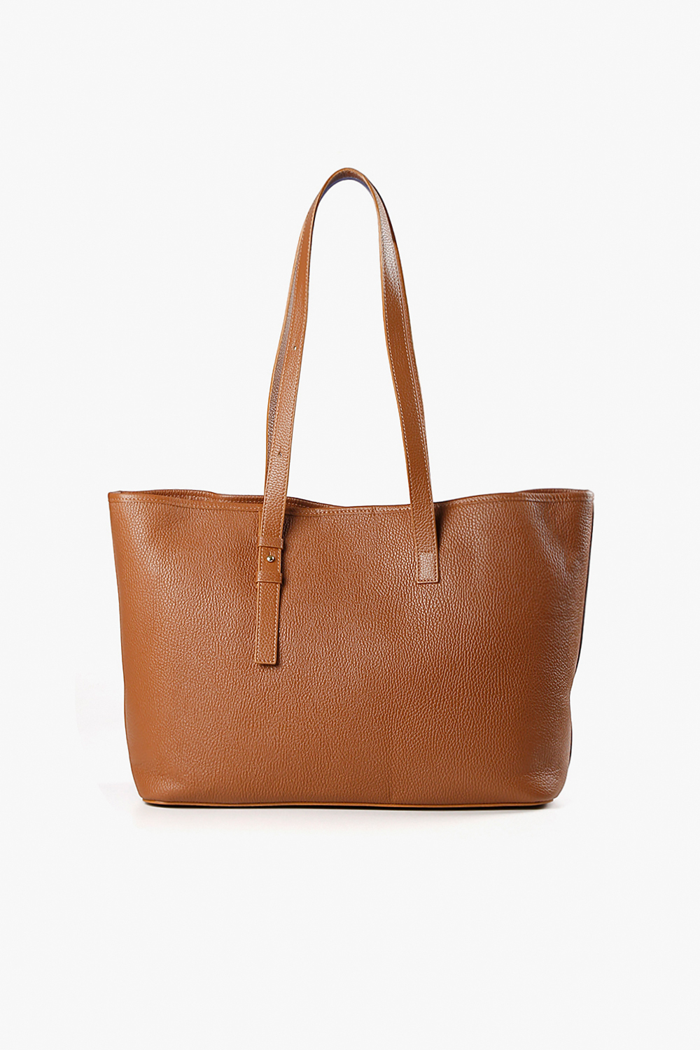 Piers 荔枝紋大托特包 棕色