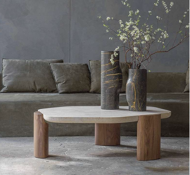 簡約現代大理石矮茶几