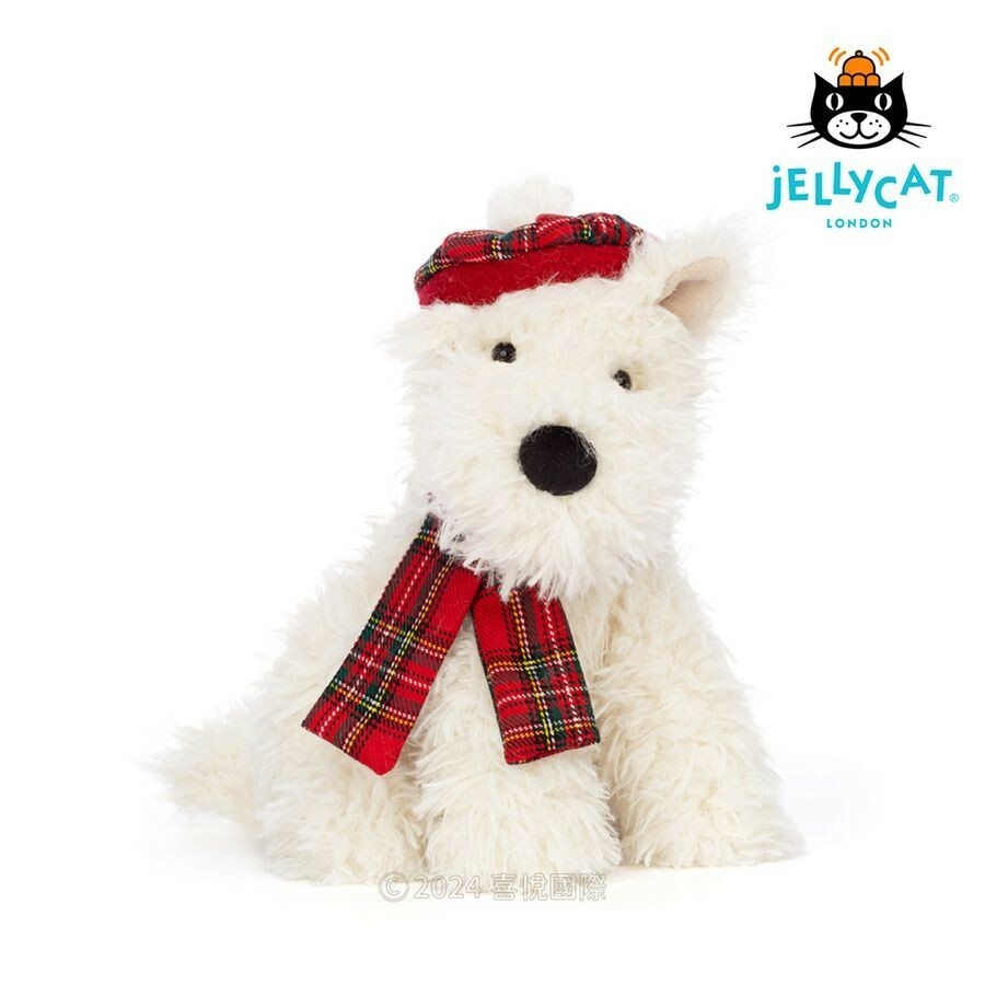 【樂森藥局】英國 Jellycat Winter Warmer Munro Scottie Dog 聖誕蘇格蘭梗21cm