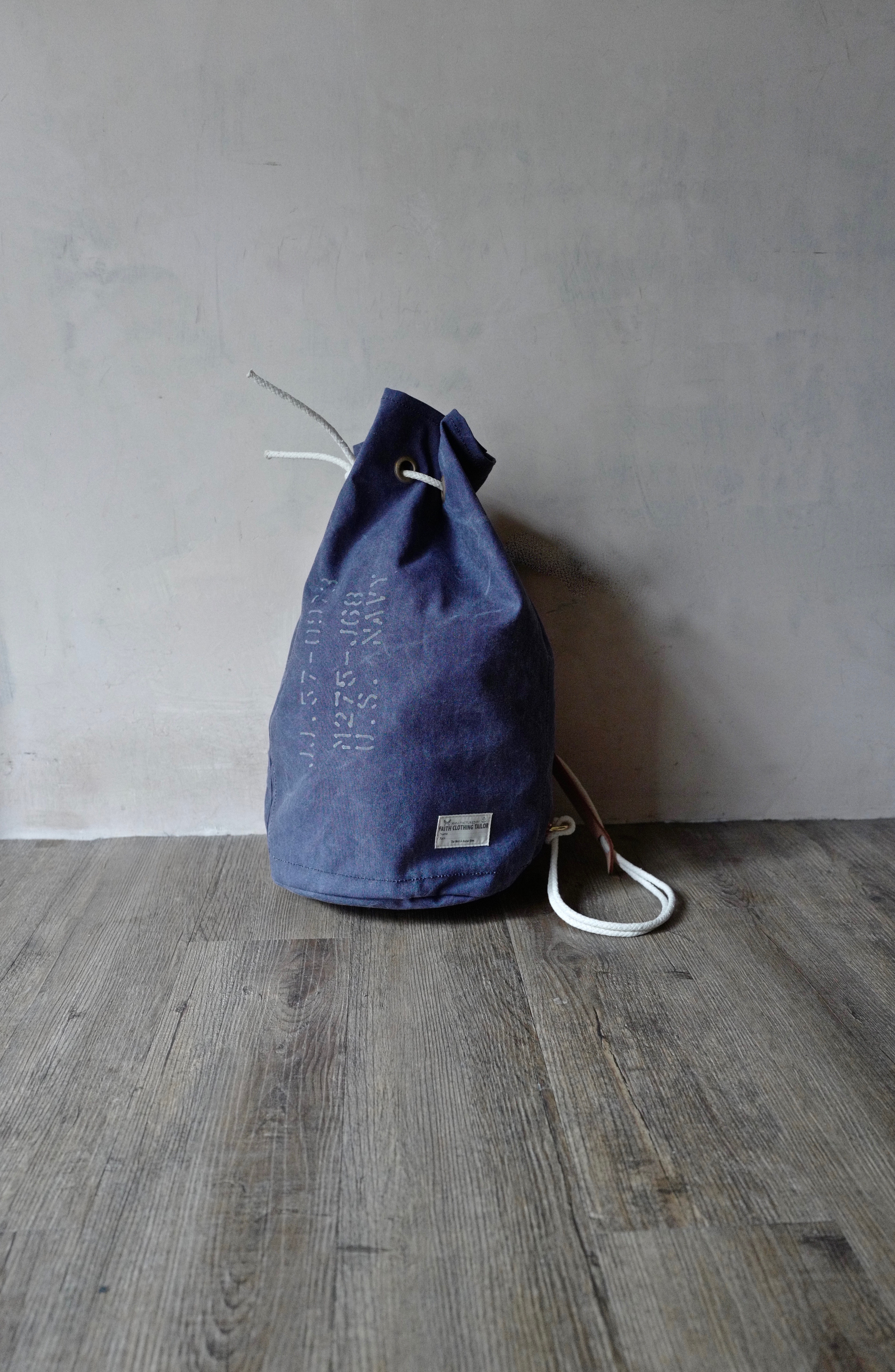 W & A Bucket Bag W & A 船繩水桶包 by dead stock waxed canvas / old Navy