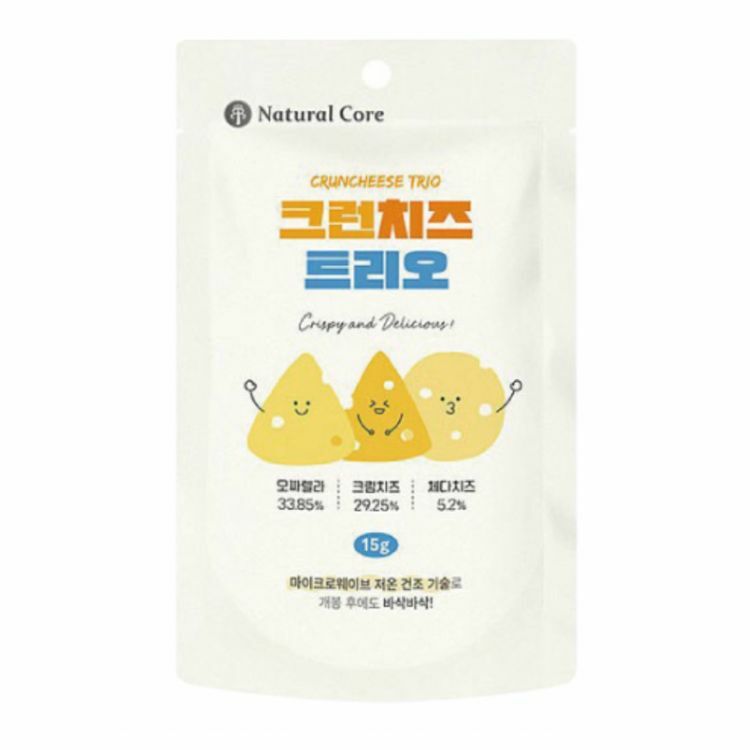 韓國 NATURAL CORE自然核心 ｜起司捲心餅乾-起司三重奏 15g