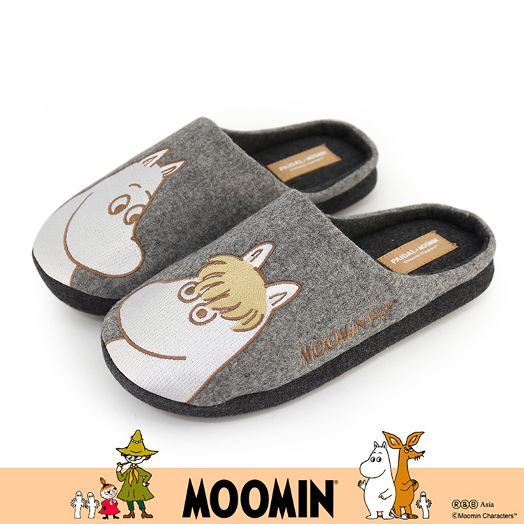 Paidal x Moomin姆明谷 姆明與歌妮毛絨室內拖鞋