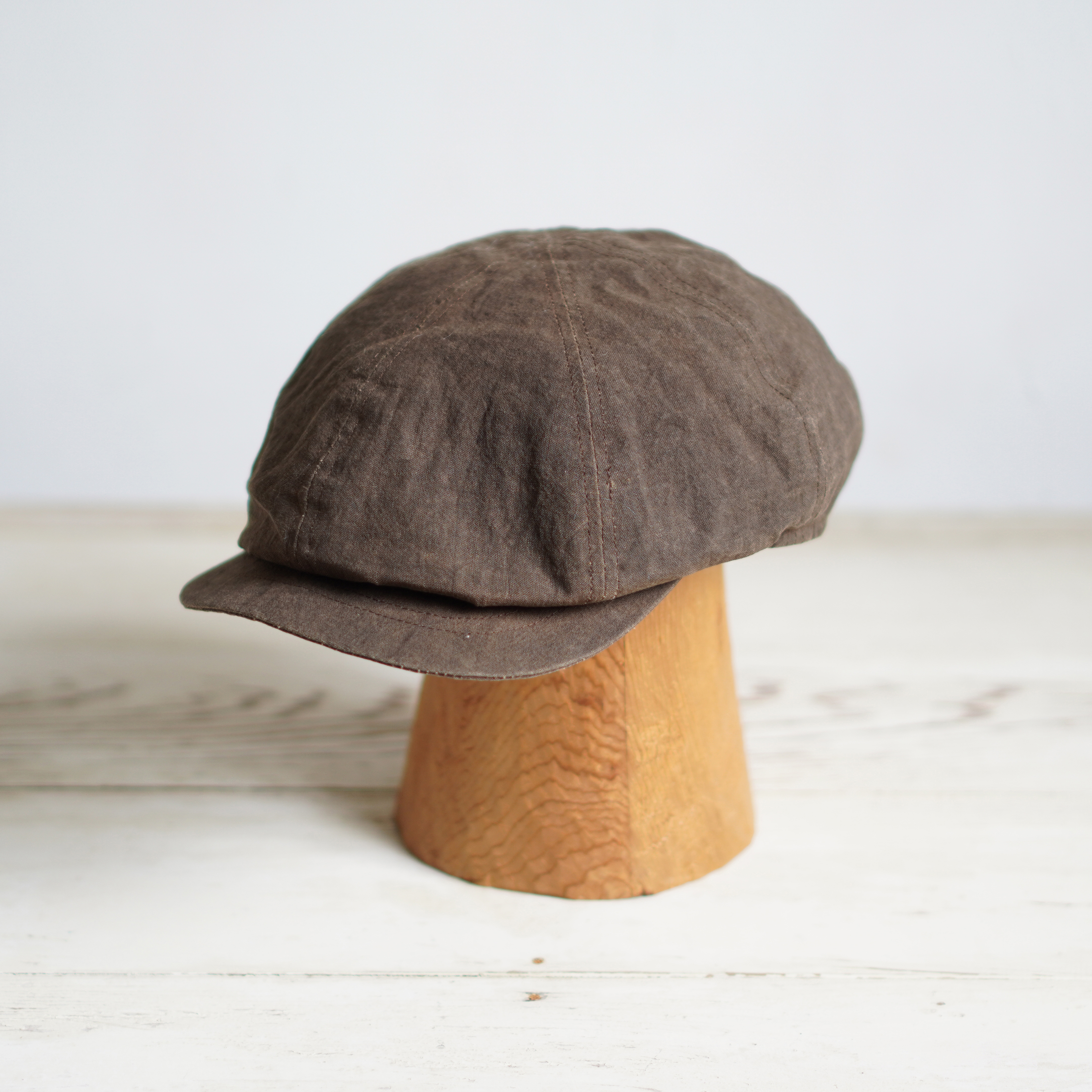 柿染布・報童帽｜柿染棉布－深灰｜中國藏區