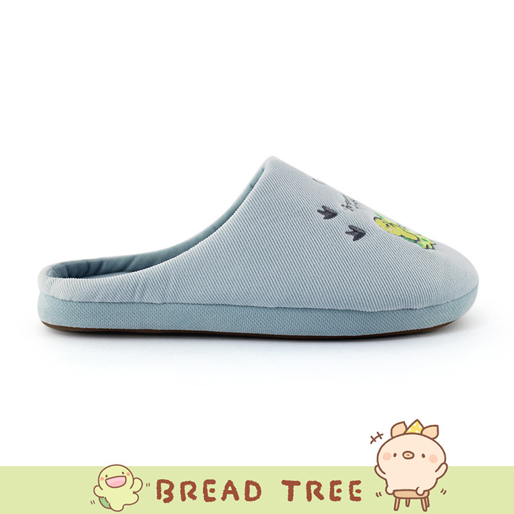 Paidal xBread tree麵包樹 俏皮恐龍毛絨室內拖鞋-淺藍