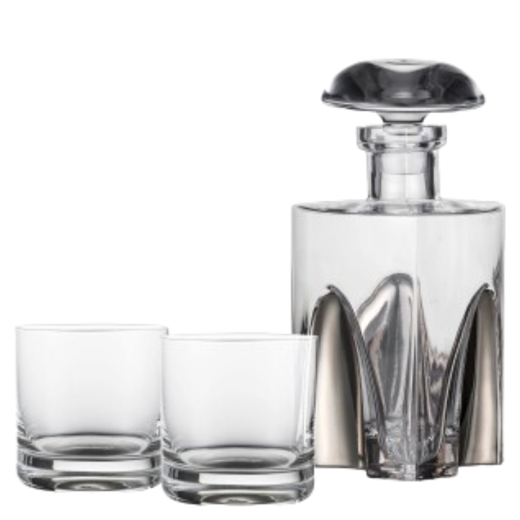 Eisch Gift set Gentleman platinum with carafe and 2 x whiskey glass