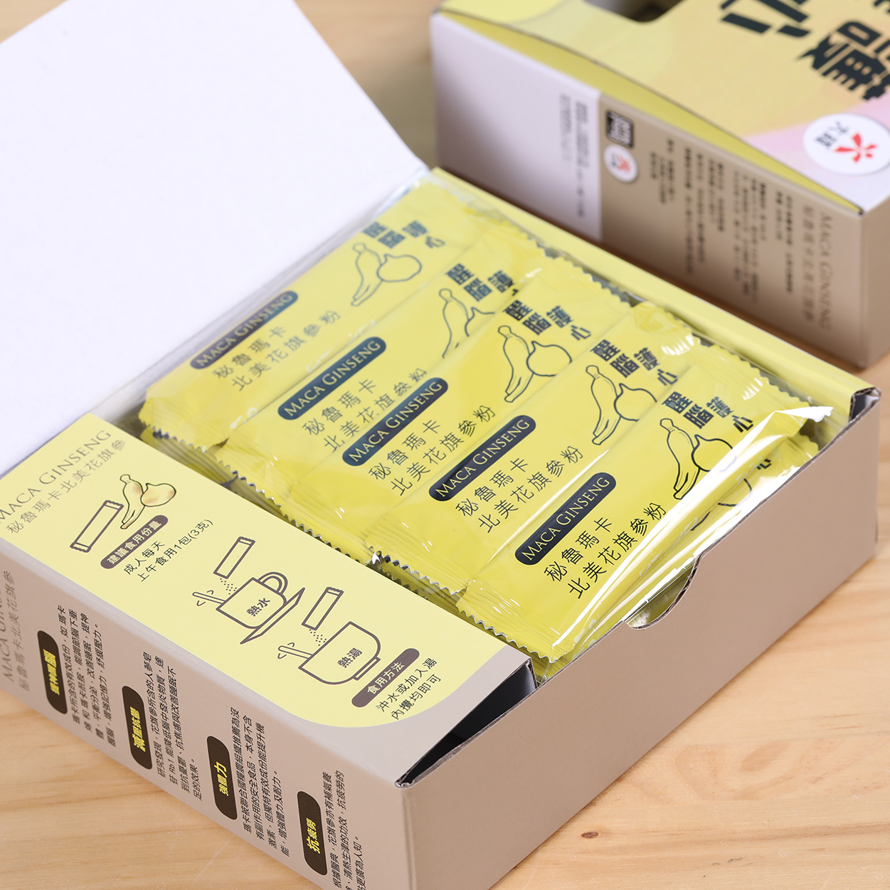 醒腦護心 瑪卡花旗參粉 (3克x30包)