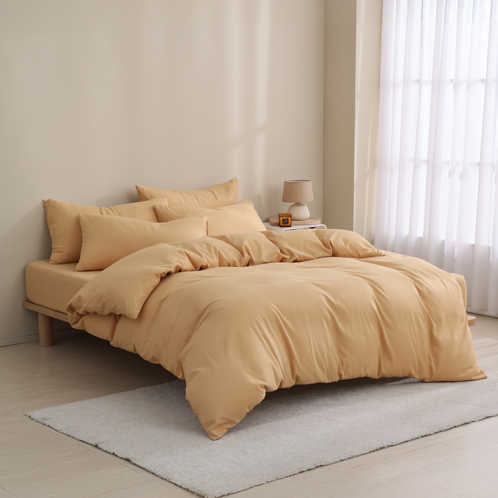 舒柔棉｜100%Polyester｜芥黃色｜單品&床包被套組