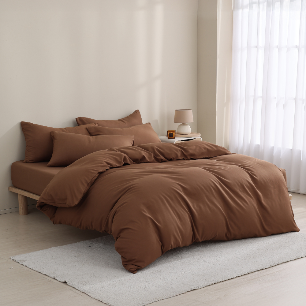 舒柔棉｜100%Polyester｜咖啡｜單品&床包被套組