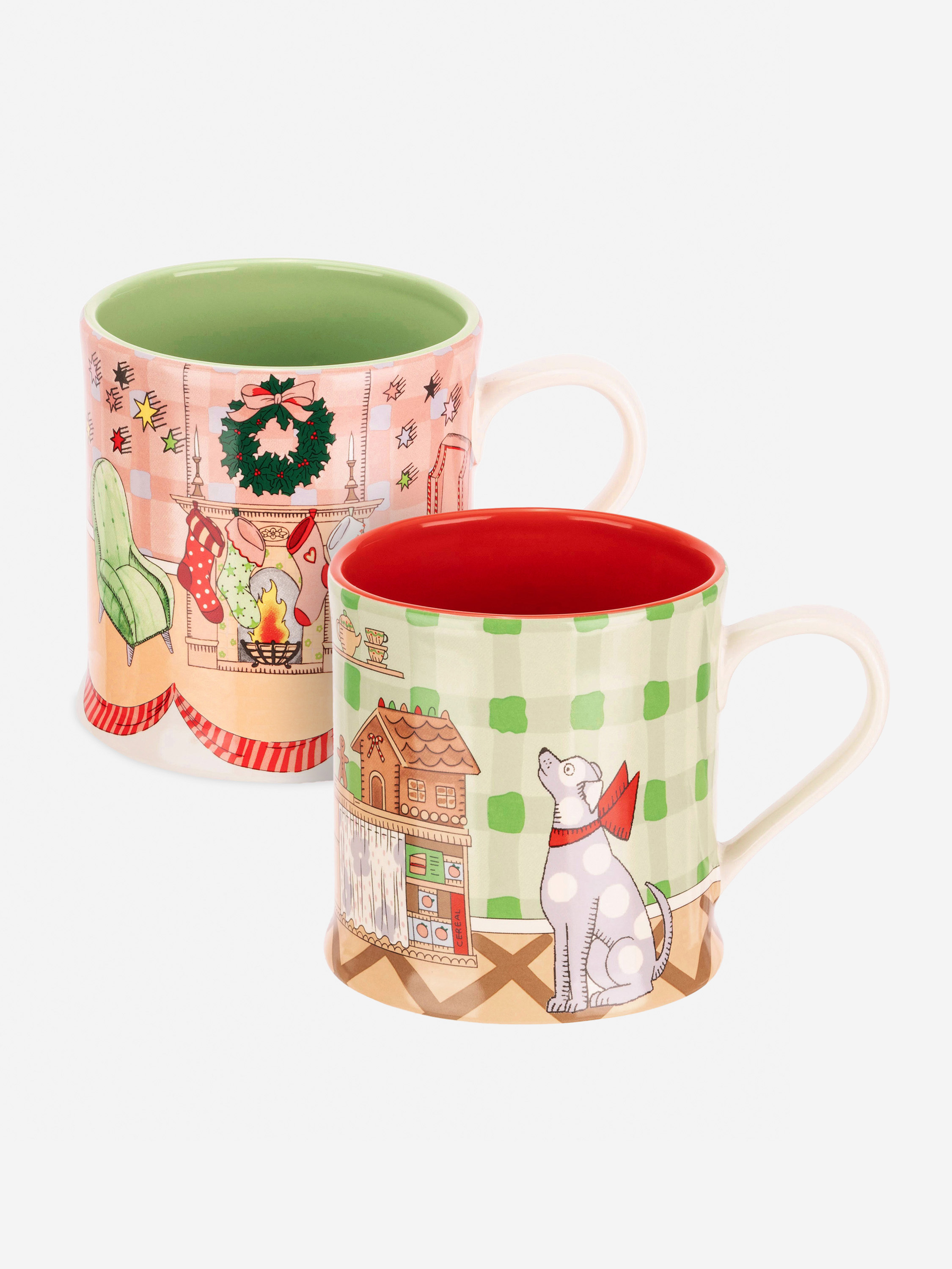 Christmas 陶瓷馬克咖啡杯二入禮盒組