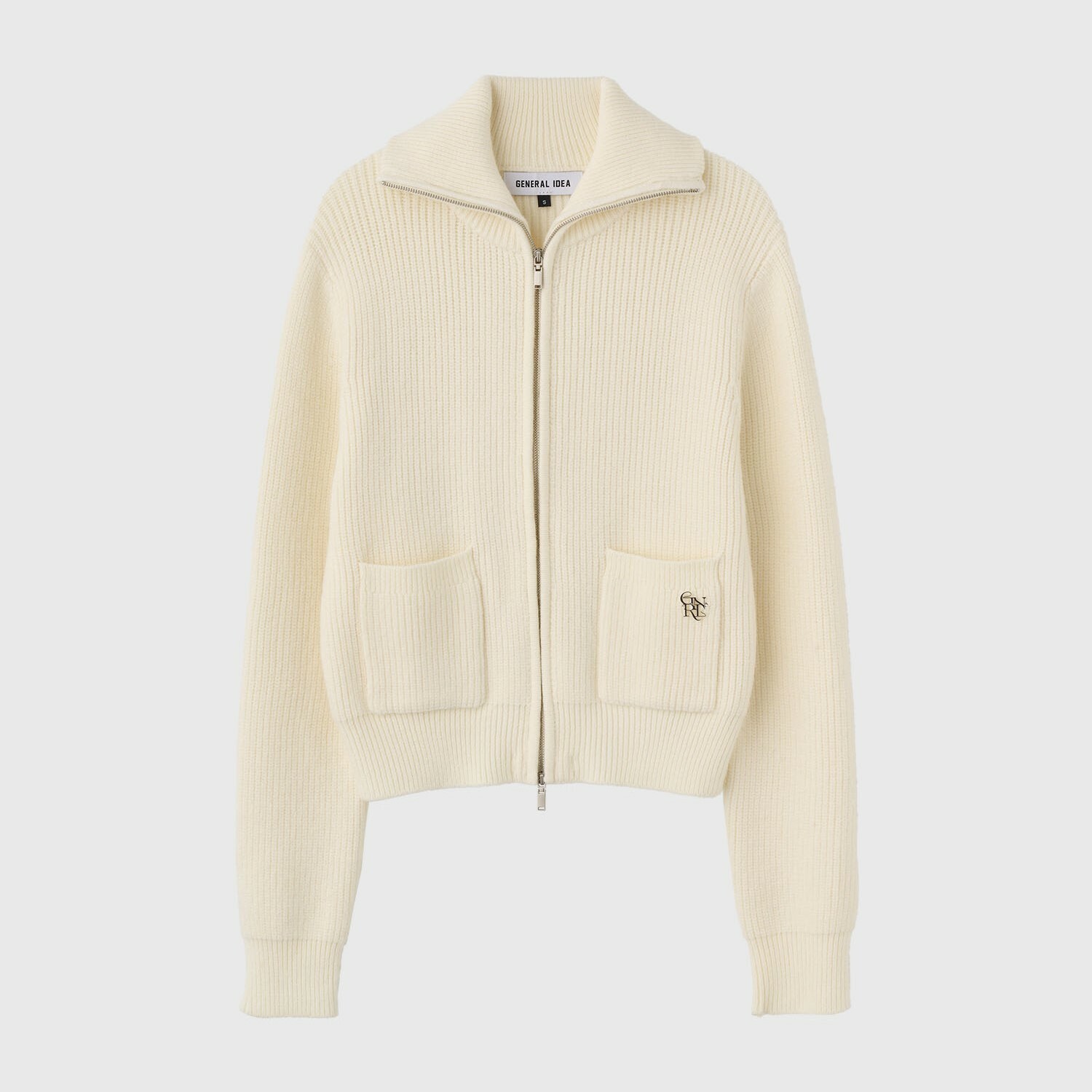 [GENERAL IDEA] WOOL HACCI ZIP-UP CARDIGAN
