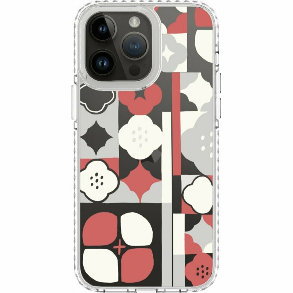 inblooom x The Hood Golden Case/Begonia Glass Pattern No.12/Spring Plum Red