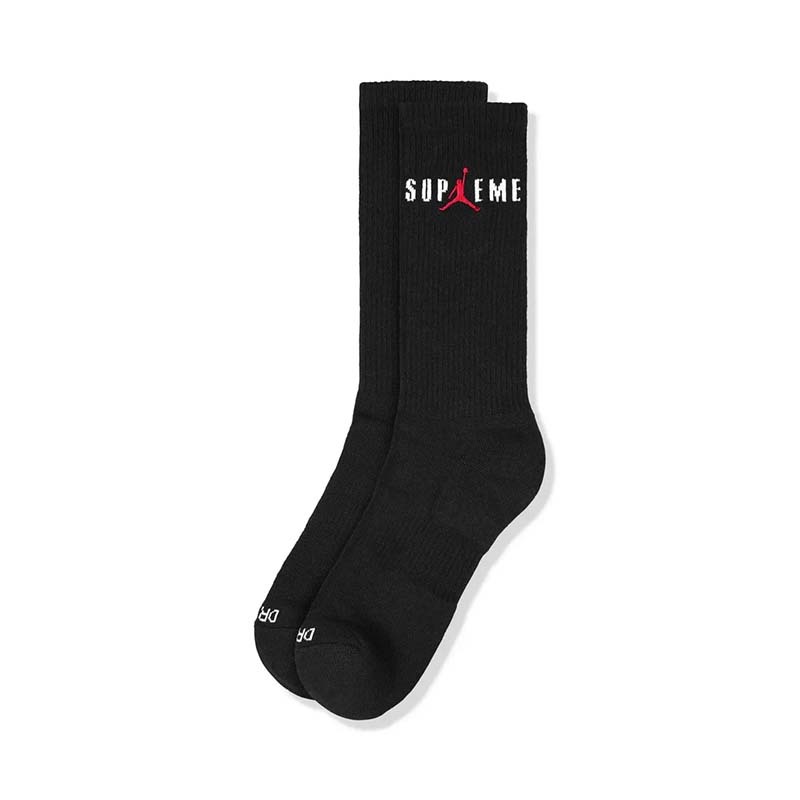 Supreme x Jordan Black Crew Socks (2 Pack) 2入一組 HF1398-010 [台灣現貨]