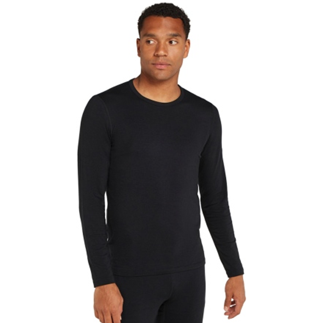 Icebreaker Core Heavyweight 圓領長袖上衣 男款 黑色 12IBOA575J