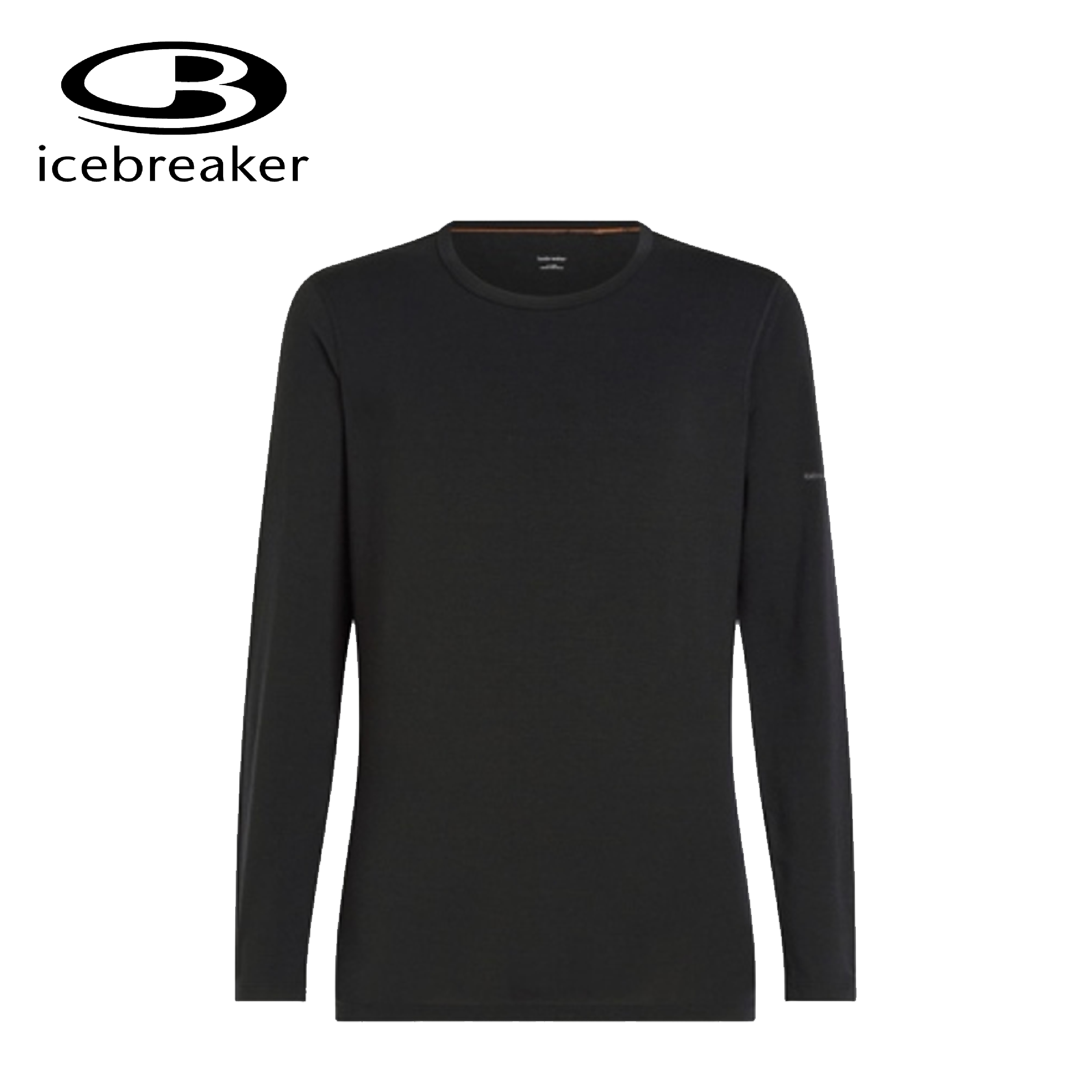 Icebreaker Core Heavyweight 圓領長袖上衣 男款 黑色 12IBOA575J