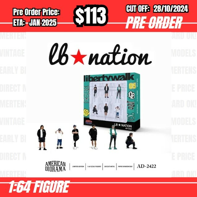 PO-$113 * American Diorama * 1:64 Figure - The LB Nation [OD15/10]