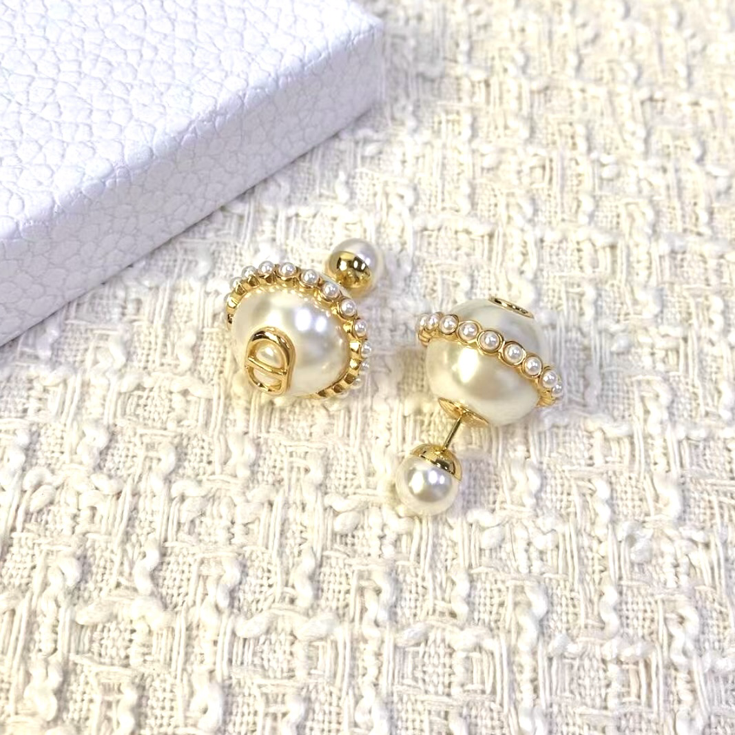 18k CD”珍珠裙夢幻珍珠系 定製後扣耳釘