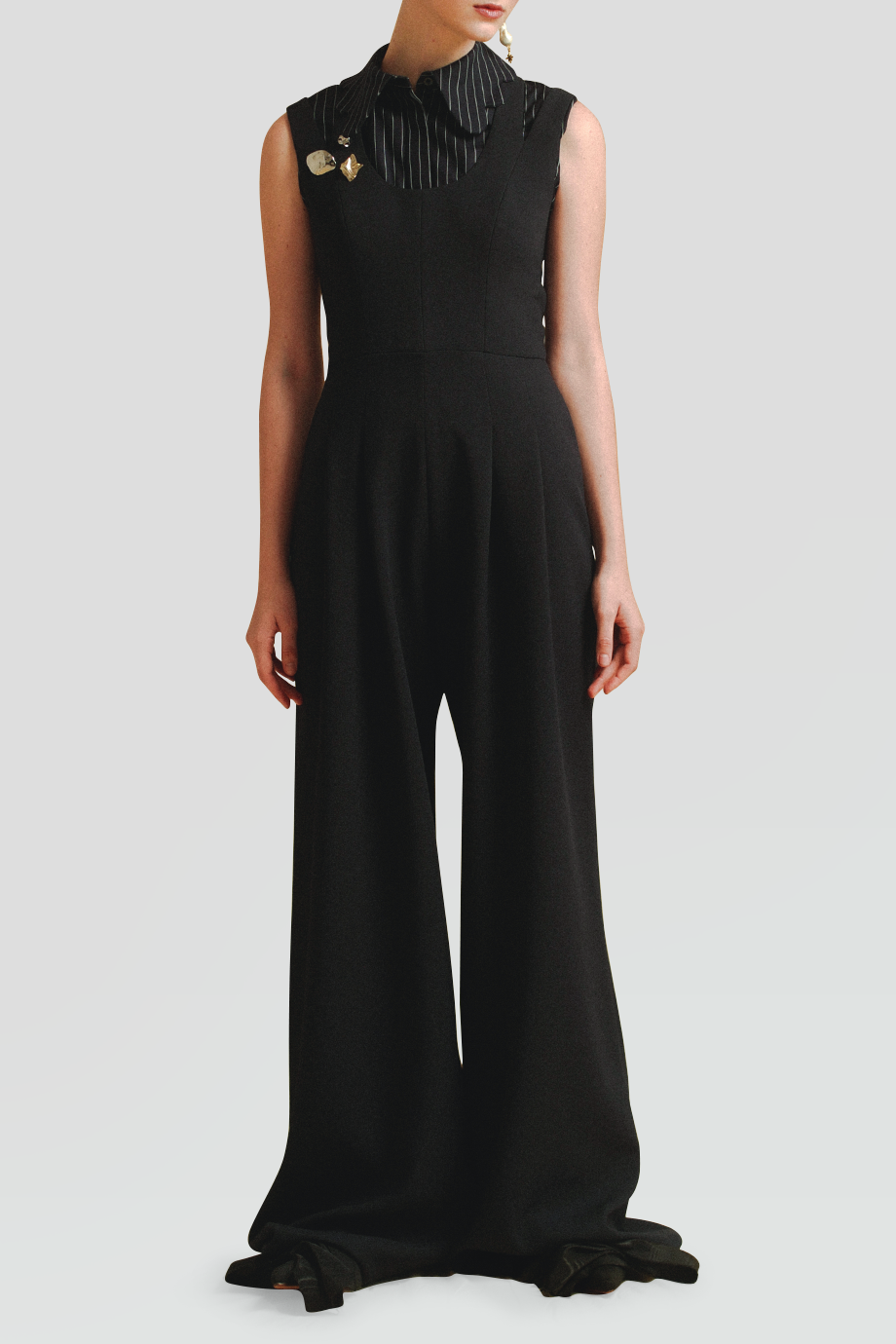 PEGGY HARTANTO｜PRECIS 簍空肩帶金屬裝飾連身褲