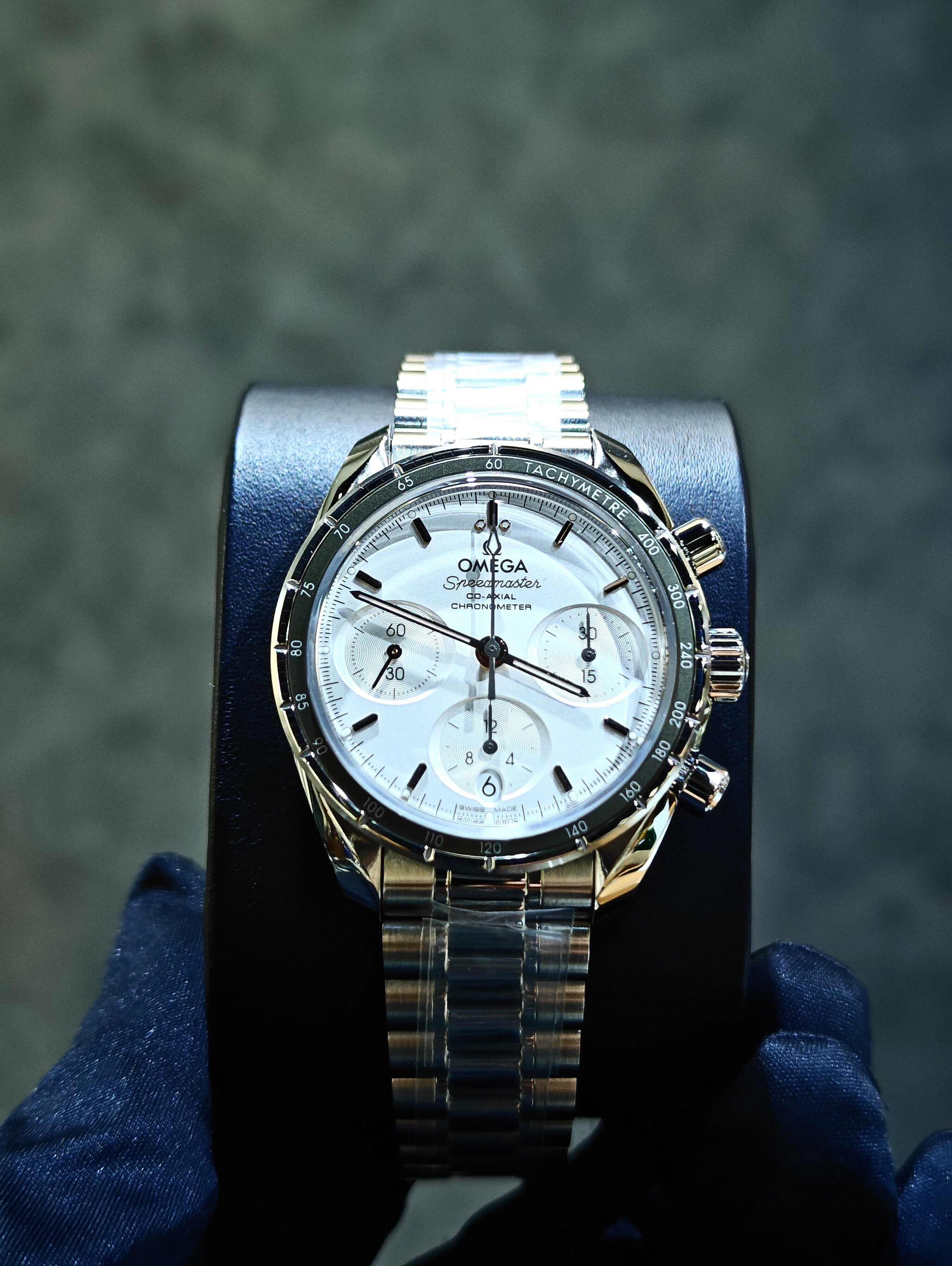 BRAND NEW OMEGA SPEEDMASTER 38 white DIAL STEEL 324.30.38.50.02.001 32430385002001 38 MM