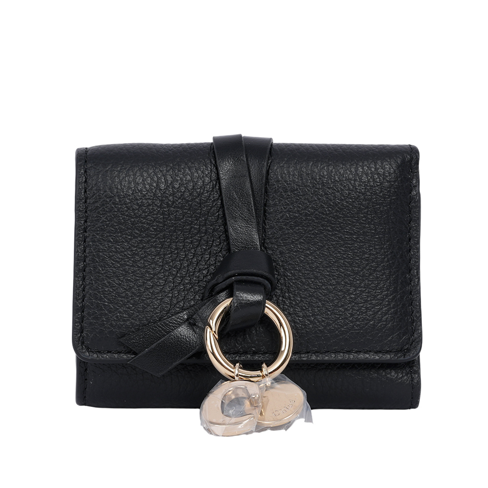 【Chloé】Alphabet C Logo 牛皮迷你三折短夾