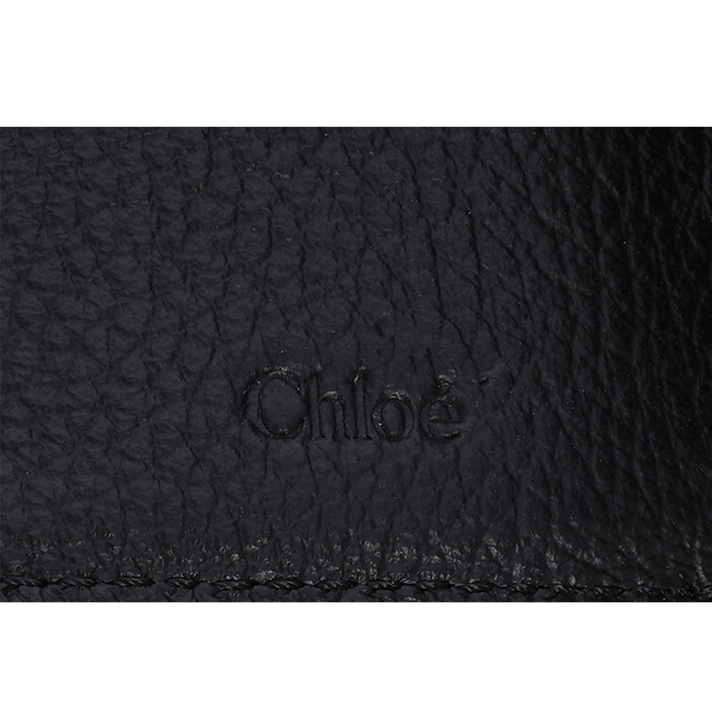 【CHLOE'】Alphabet C Logo 牛皮迷你三折短夾(黑色) CHC21WP946F57 001
