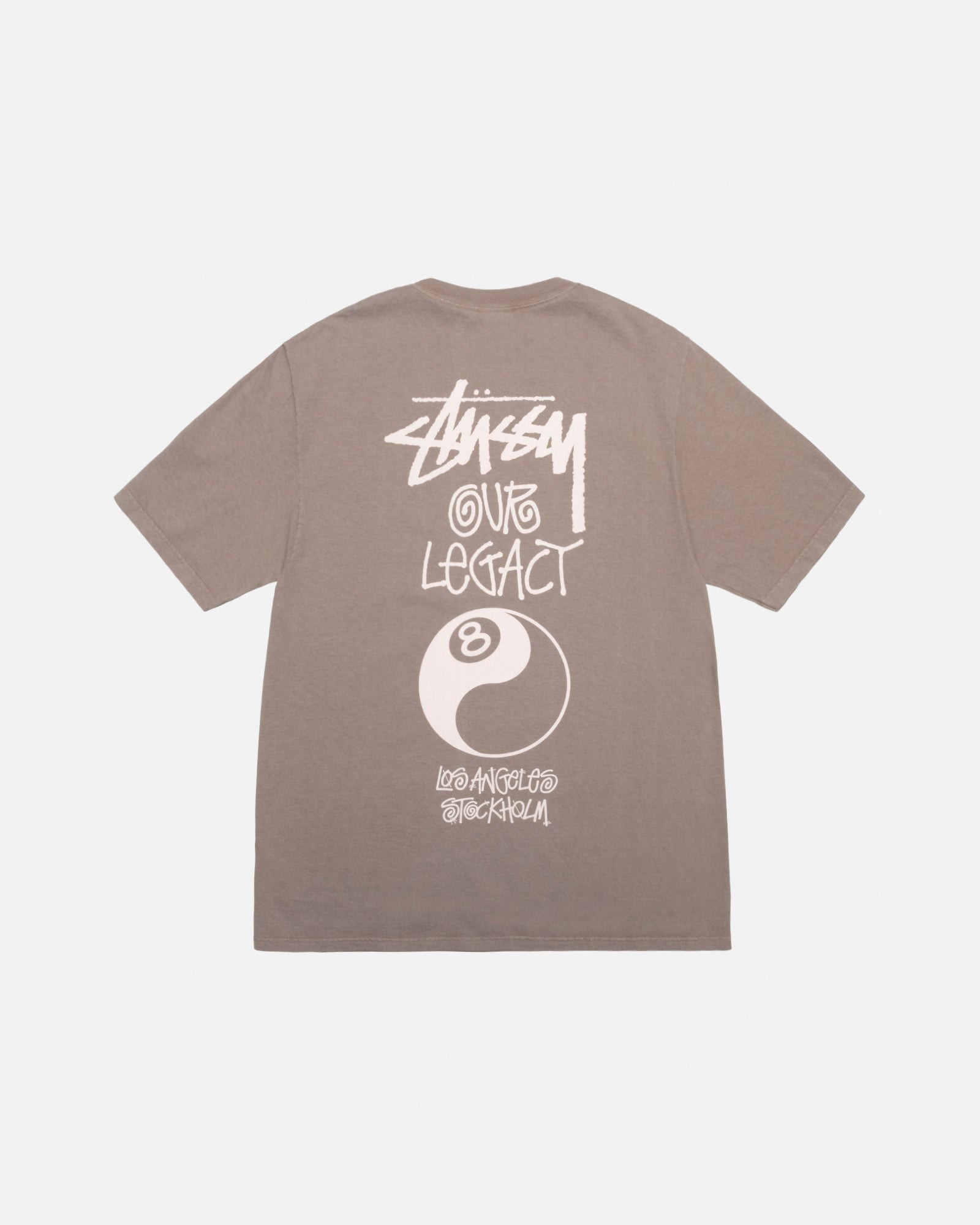 2024AW STUSSY OUR LEGACY 8 BALL YIN YANG PIG DYED TEE 短