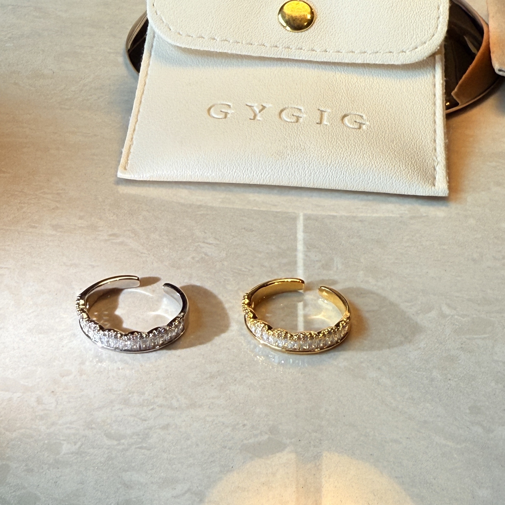 GY dream經典夢幻雙層鑽開口戒