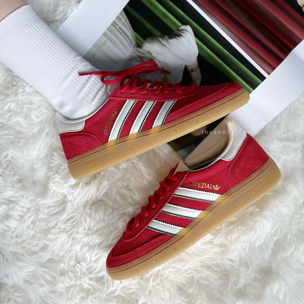 ADIDAS HANDBALL SPEZIAL 麂皮紅 耶誕紅綠 女鞋 聖誕節配色 IF9531