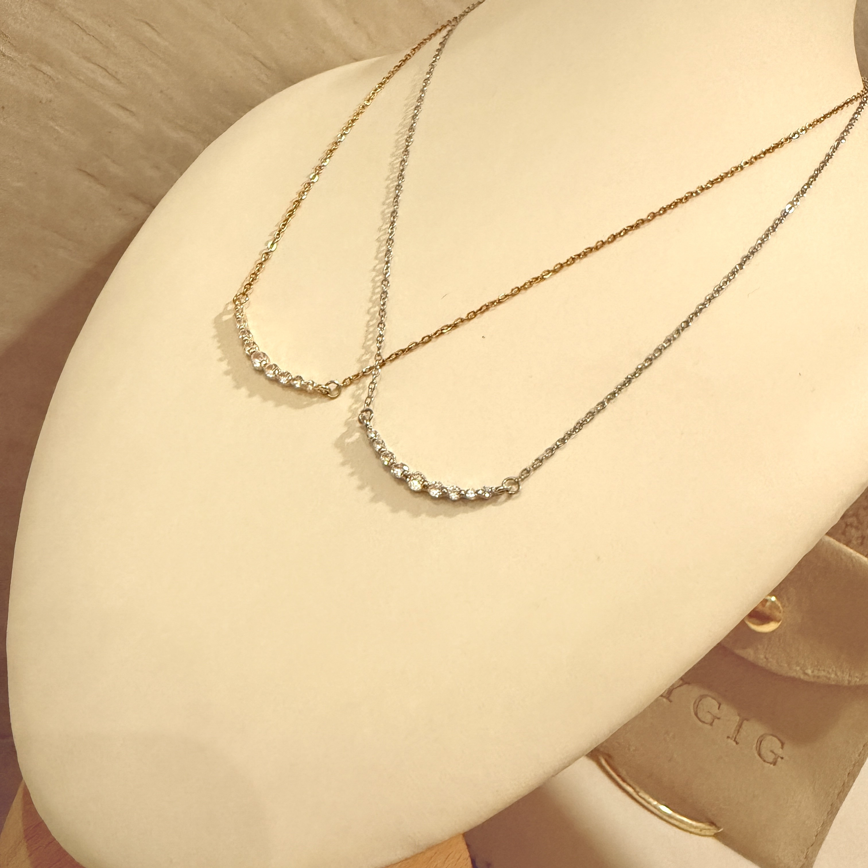 GY smile微笑圓水鑽巨閃低奢定製項鍊