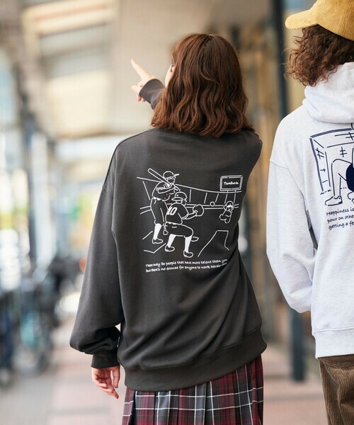 tombonia / Baseball Graphic Back Print Sweatshirt