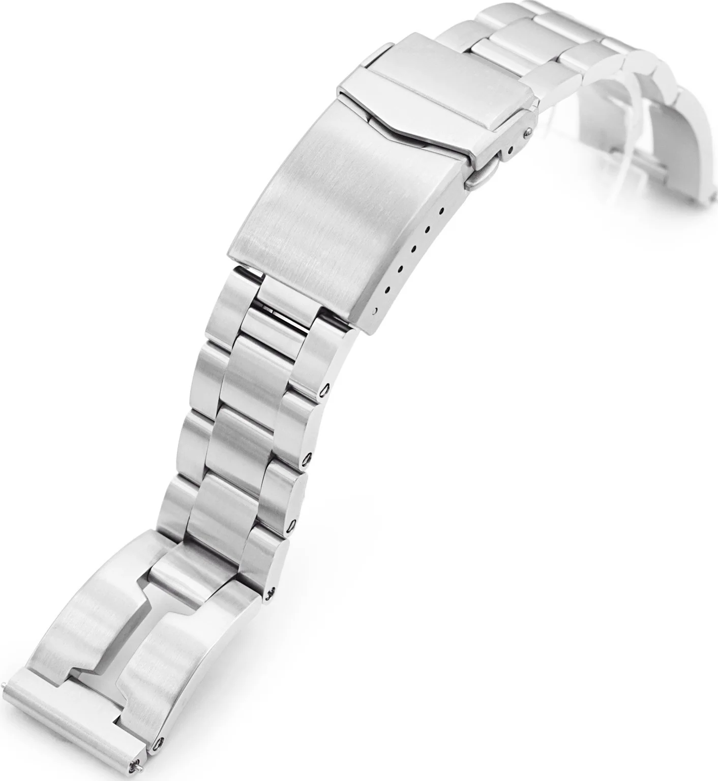 萬年鐘錶 - 太空人錶帶 SEIKO  專用錶帶  20mm 各大品牌皆可使用  快拆復古剃刀型QR 三板式實心不鏽鋼錶帶 潛水款保險掣實心帶扣  SS201820B090S