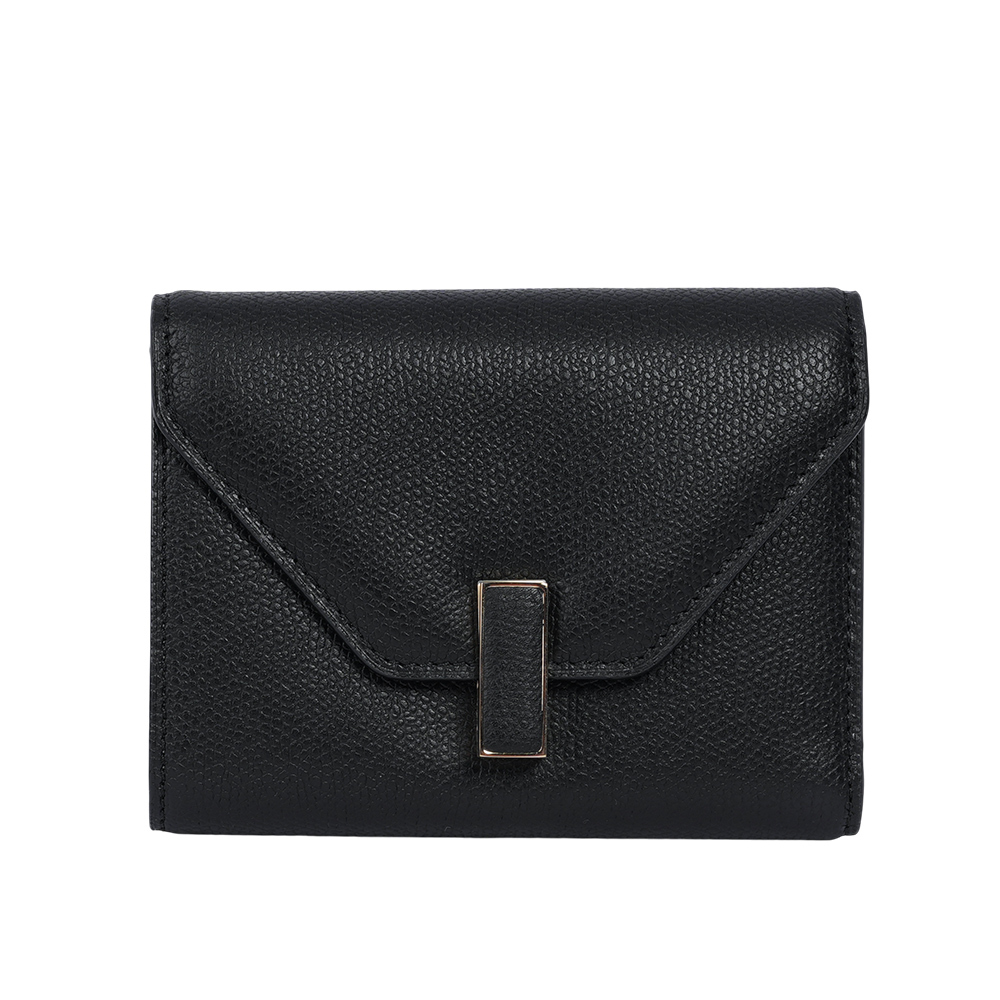 【Valextra】Iside 經典轉釦牛皮三折短夾