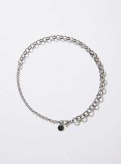 Mixture -MN018 三大小圓圈拼接純鋼項鍊