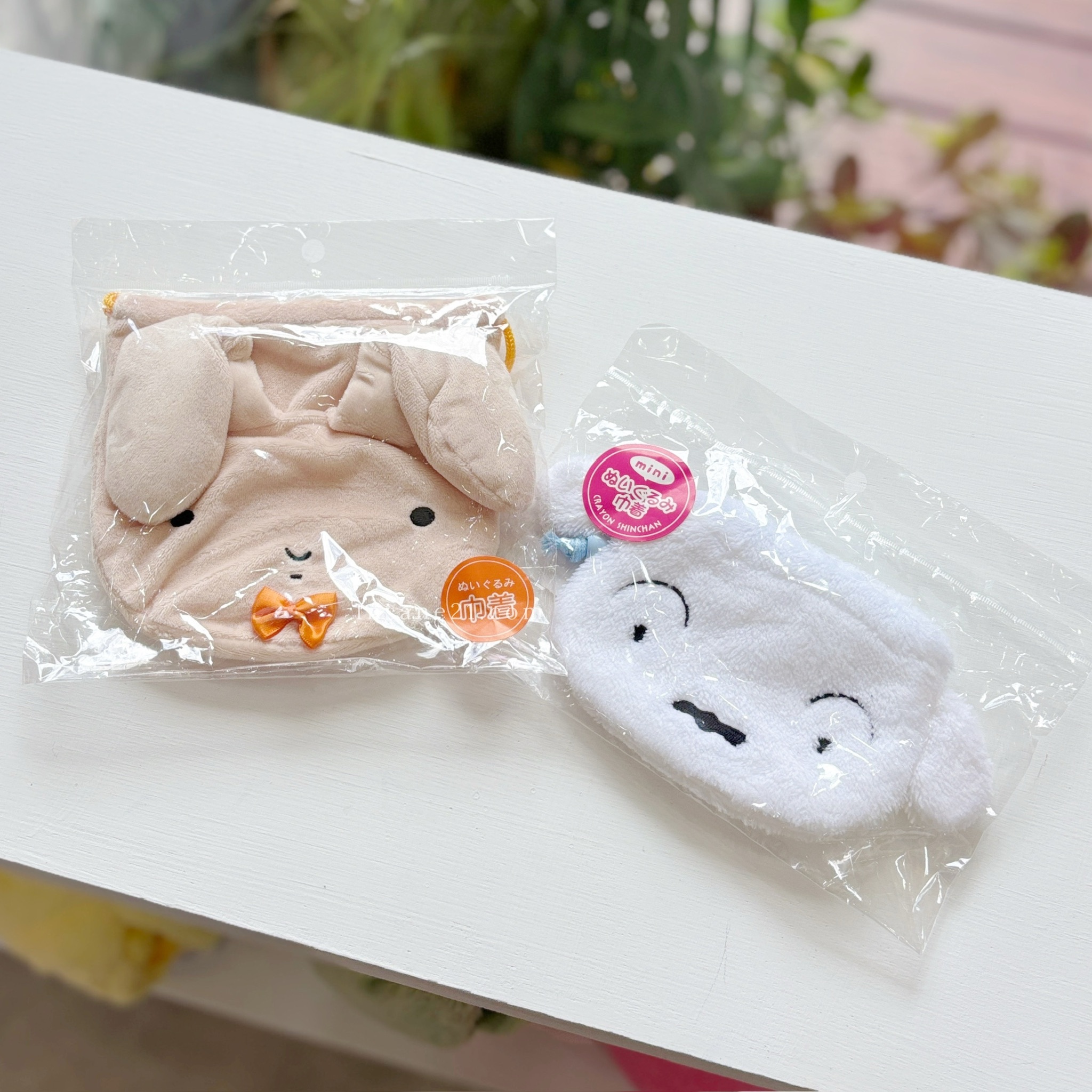 蠟筆小新 絨毛束口袋 小白 妮妮兔 收納袋 抽繩