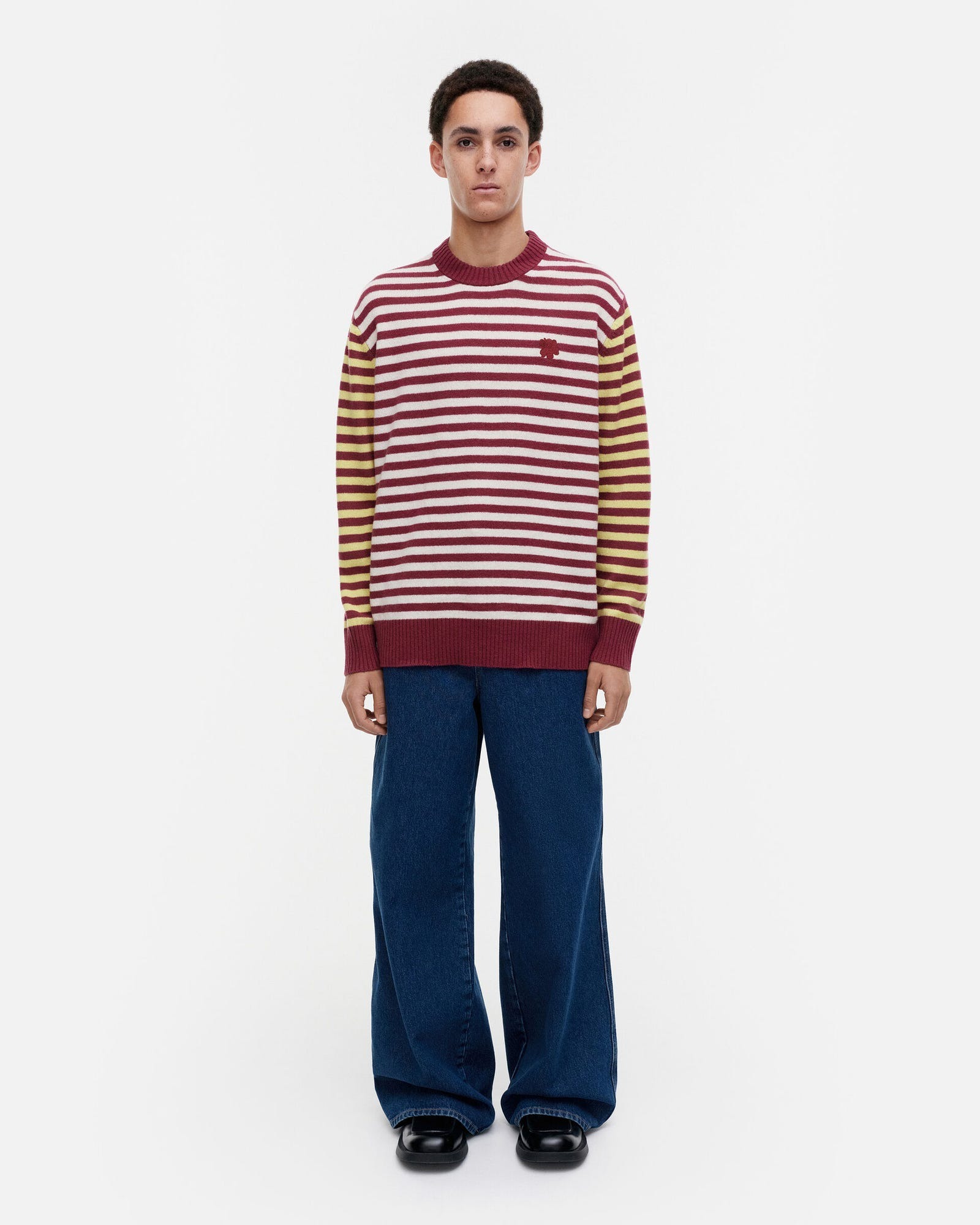 PEHMYT TASARAITA 羊毛條紋上衣